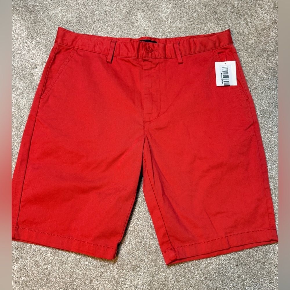 Nordstrom Boy’s 12 Vibrant Red Flat Front Shorts Chino School